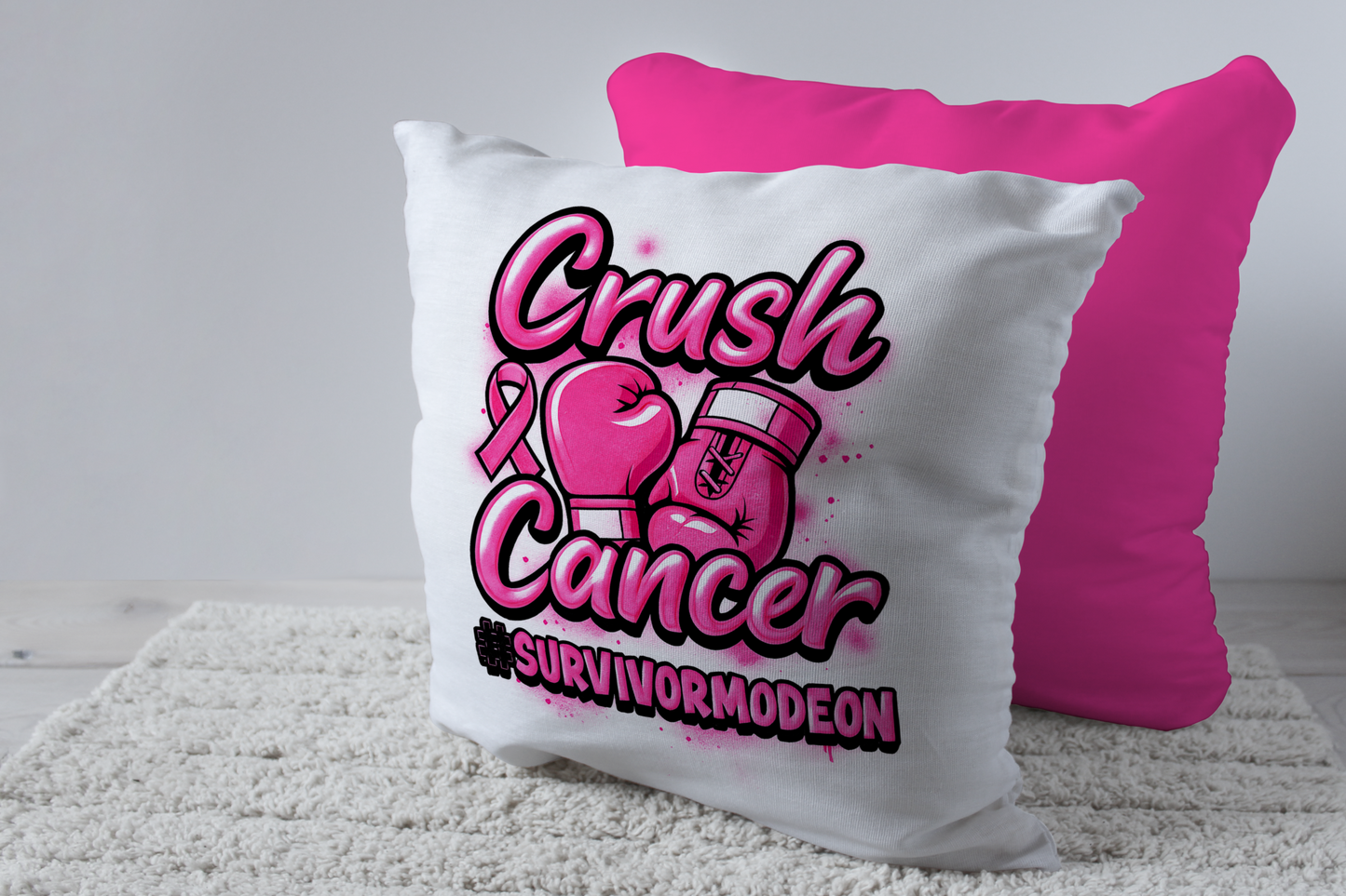 Crush Cancer – Breast Cancer Awareness Pillow