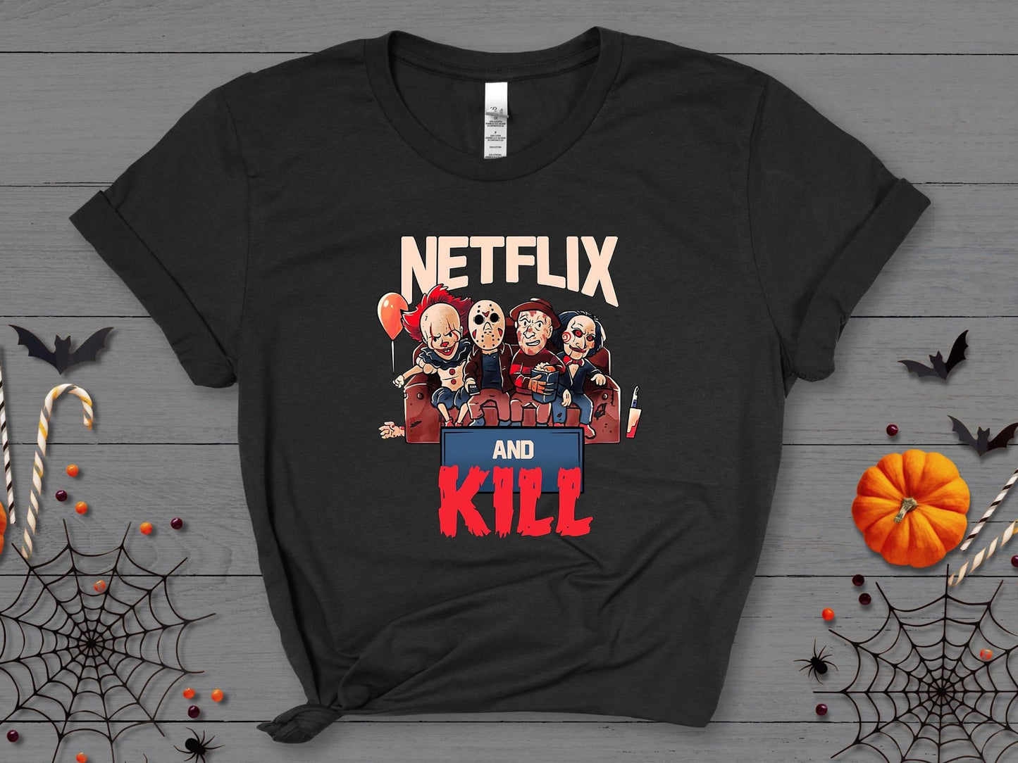 Netflix and Thrill Horror Tee