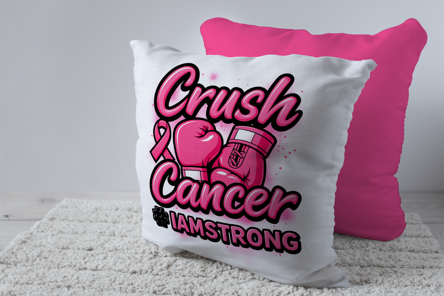 Crush Cancer – Breast Cancer Awareness Pillow