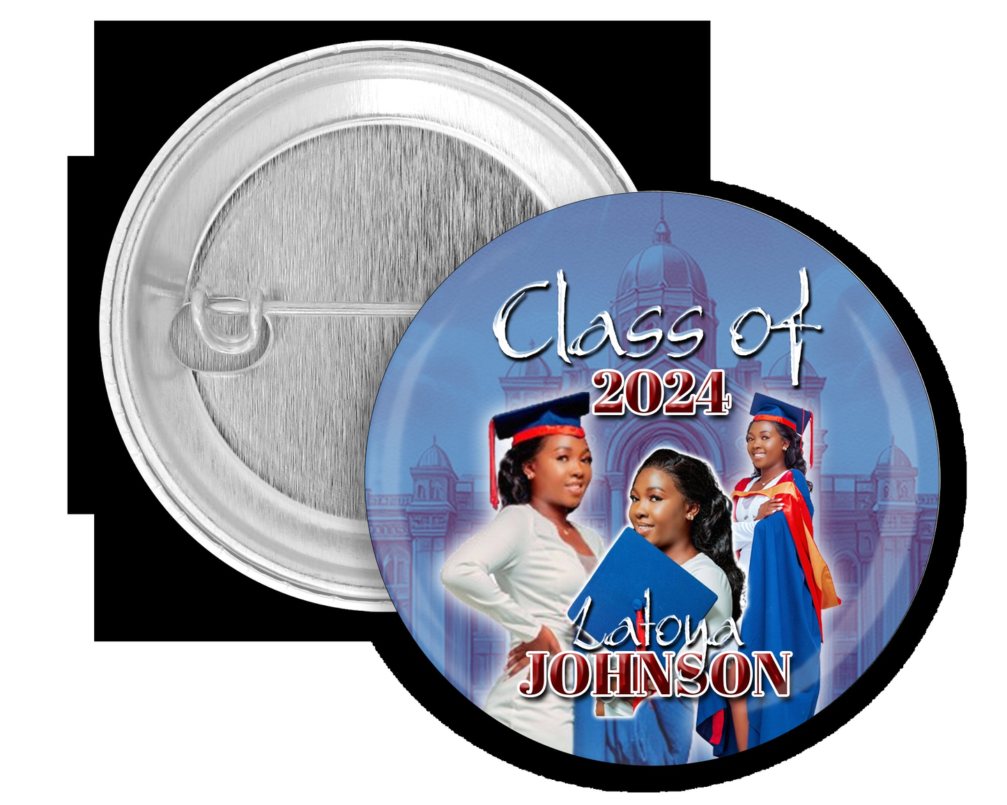 Custom Pin Buttons - 2.5 Inches