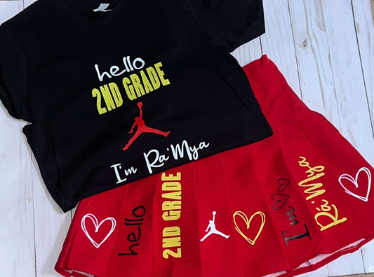Girl's Graduation Pleated Skirt SetCalling all graduates!!! Represent your class in style and stand out among the rest!!!! No Class does it better than you!!!!Outfit can be designed with any color of 